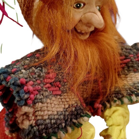 Epifanio – Handcrafted Andean Goblin with Fiery Beard & Traditional Poncho, Gift - Picture 3 of 3